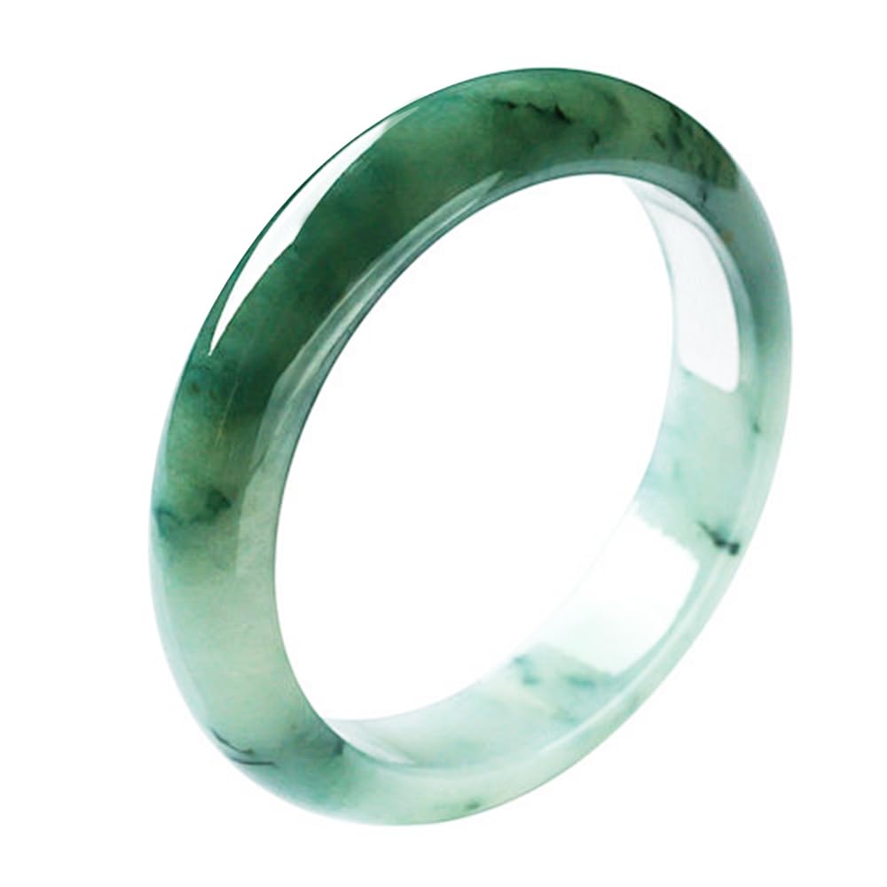 URED Floating Green Jade Bangle Bracelet For Women Narrow Feng Shui Bracelet Good Luck jade Bangle Genuine Healing For Woman Yoga meditation mother