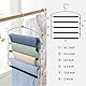 Housolution 35 cm Platzsparend Hosenbügel, 2 Stück Metall Hosenbügel Kleiderbügel mit Rutschfester Polsterung Kleiderträgern für Schals Hosen Krawatten Handtücher Kleidung Hängeaufbewahrung, Schwarz