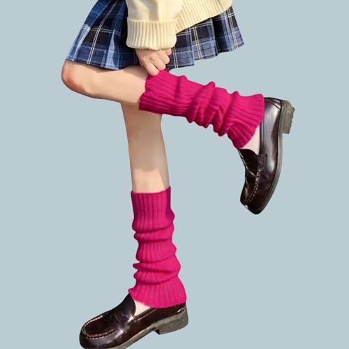 Image of Womens And Girls Kawaii Leg Warmers 80s Harajuku Lolita Japanese Legwarmers Ankle Socks Knit Stockings Boot Socks