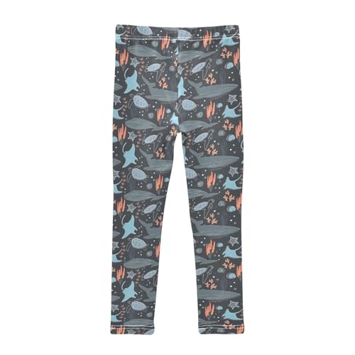 Girls Leggings Life in The Depths of The Ocean Toddler Girls Clothes Leggings for Girls Toddler Girls Leggings 3-4T2