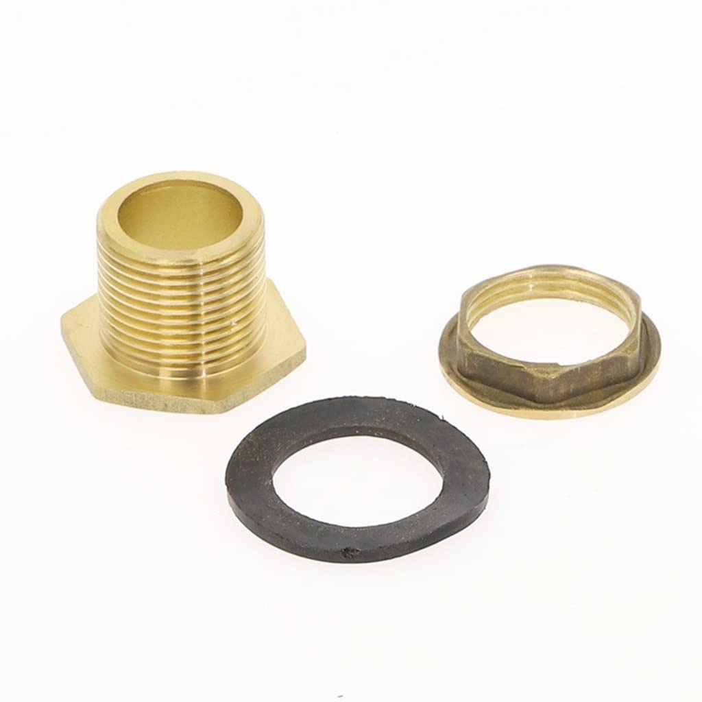 Plomería Juntas y Conexiones, 1 adaptador for pecera, rosca macho de 1/2", 3/4", 1", tubo de latón, tuerca de ajuste giratoria con llave suelta simple, conector de unión for tanque de agua de