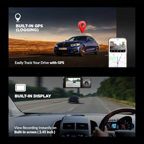 Image of CP PLUS True 4K Dashcam for Car with Built-in GPS | 8MP Front, Cabin & Rear (3 CH) Dash Cam | Sony Starvis | 2.5 inch Display | WDR Night Vision | 139 Wide View Angle | Support SD Card upto 1TB | CP-F86C