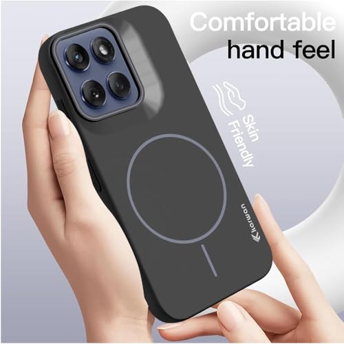Image of KARWAN️Magnetic Ultra Slim-Fit Back Case Cover for Motorola Moto Edge 50 |Hard PC Case Cover| Ultra-Thin & Light Weight with [Ultra Premium Feel] Case for Motorola Moto Edge 50(6.6 inch)(Black)