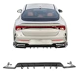 IKON MOTORSPORTS, Rear Bumper Lip Compatible with 2021-2024 Kia K5 GT-Line, Gloss Black PP Rear Diffuser Lip Spoiler Splitter Bodykit