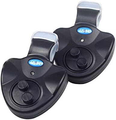 FISHNU Fishing Bite Alarm with Sound & LED Indicator – Easy-to-Use, All-Weather, Portable Fish Alarm for Night & Long-Distance Fishing – Ideal for Beginners & Experienced Anglers(Pack of 2)