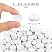 DomeStar 2LB White Flat Glass Marbles, Decorative Marbles for Vases Aquarium Pebbles Fish Tank Rocks Vase Fillers DIY Crafts Table Scatter Decor