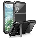 Picture of Lunivop for Samsung Galaxy S25 Edge Case Heavy Duty Metal Phone case with Built-in Screen Protector Lens Protective dust Proof Military Grade Rugged [The Fingerprints Don't Work] Black