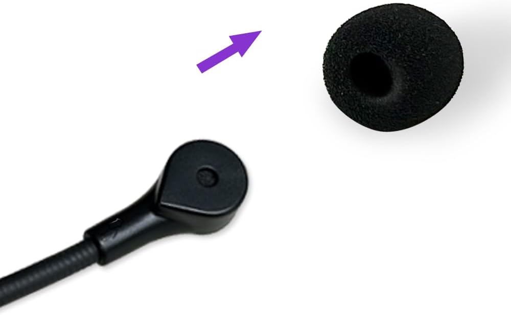 Replacement Mic Compatible with HyperX Cloud 3 Headsets, Microphone Replacement Compatible with Hyper x Cloud III Headphones
