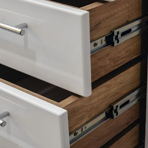 Kit 4 Pares Corrediça Telescópica 35cm Resistente Silenciosa Prateada Reforçada