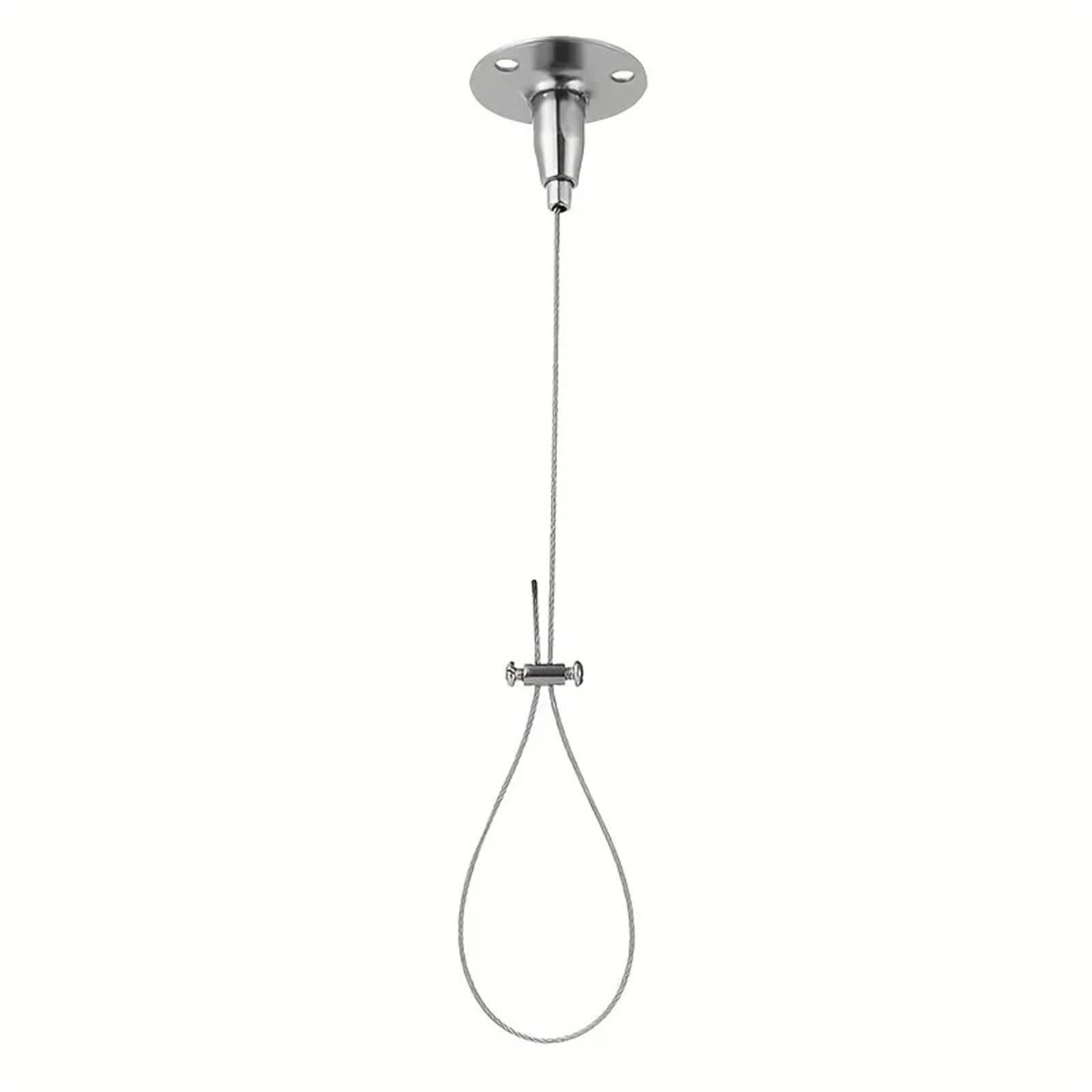 Catchorn Curtain Rod Brackets 1pc Curtain Rod Shower Support Rope Adjustable Ceiling Hanging Bracket Curved L-Shaped Rods for Bathroom Balcony Kitchen Cupboard