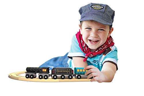Masterpieces Polar Express-trein, 3-delige set, officieel gelicentieerd Collector's Edition speelgoed, houten magnetische motor en auto's, kinderen, peuters, jongens en meisjes, vanaf 3 jaar - Image 5
