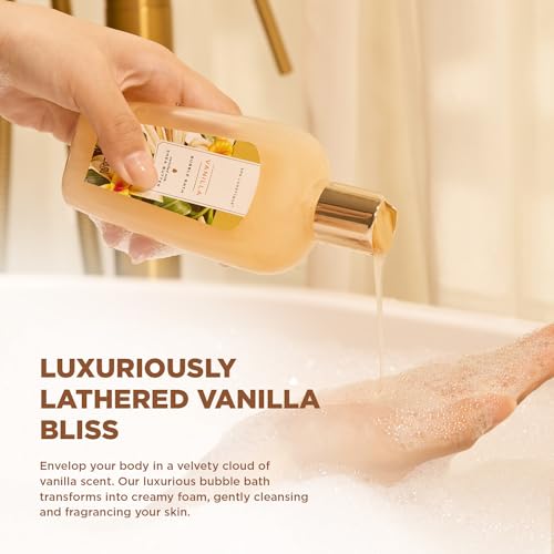 Spa Luxetique Gift Baskets for Women,15 Pcs Vanilla Spa Gifts for Women, Women's Gifts with Bubble Bath, Bath Salt, Bath Bombs, Christmas Spa Baskets - Image 4