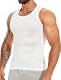 MISS MOLY Shapewear Herren Kompressionsshirt Ärmellos Body Shaper Elastische Bauchweg Unterhemd Tank Top Figurformend Bauchweg Shirt Herren Weste (Weiß, L)