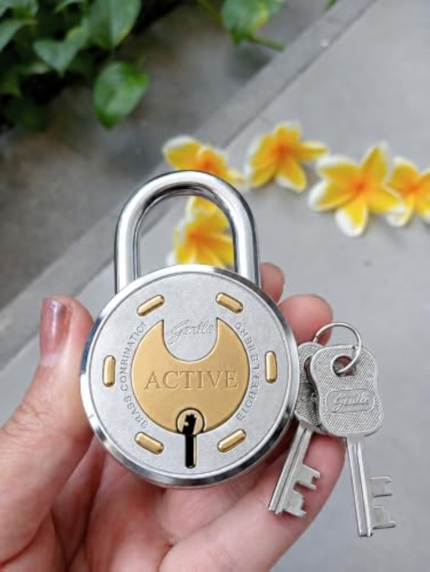 Lock with 65MM Hardened Shackle, Double Locking Technology