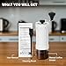 Mini Manual Coffee Grinder with 40 Adjustable Settings, Portable Hand Coffee Bean Mill with 30g Capacity, Conical Burr Coffee Grinder with Crank for Travel, Camping, Office, Espresso, Pour Over, etc