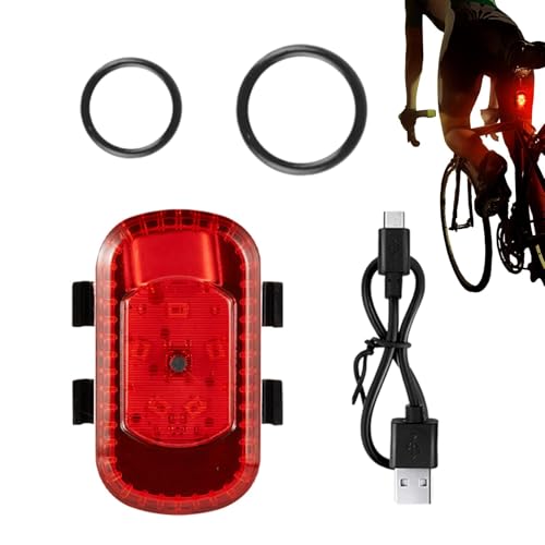 Luz trasera - Luz trasera | Linterna de seguridad trasera brillante impermeable | Luz trasera recargable por USB | Luz trasera para faros delanteros | Linterna de seguridad de ciclismo para adultos