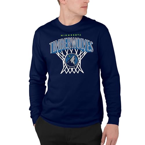 Minnesota Timberwolves Nothing But Net - NBA Adult Long Sleeve Fan T-Shirt for Men & Women