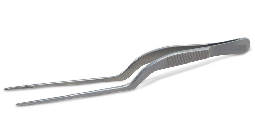 NJ Culinary Tweezer 8 Inches, Food Tweezer, Stainless Steel Bayonet Forceps Precision Tongs with Offset Fine Tip - 1 Pc. (B07QN6W7PG) Amazon Price History, Amazon Price Tracker