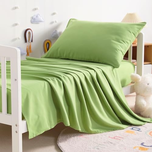 NTBAY Toddler Microfiber Sheet Set, 3 Piece, Green