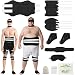 Viowey Castor Oil Pack Wrap for Stomach,11 PCS Black Castor Oil Patches for Feet Knees Legs Neck Eye for Men Plus Size, Reusable, Flannel Cotton, Machine Washable (11PCS)