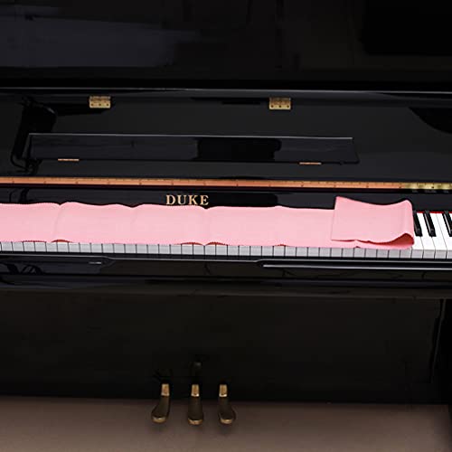 EXCEART 88 Teclado Rosa Capa de Poeira de Tecido Cobertura de Pano de Piano Chave Anti Poeira Protet