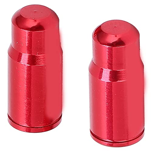 Cubiertas de válvula aluminio rojas para bicicleta miniatura 4