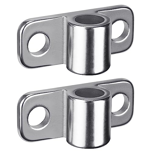 Insaga Charnière de Portail 16mm Trou, 75 x 30mm Plaque de Charnière à Bande Robuste 2pcs Support d'œillet de Portail de Jardin en Métal Matériel pour...