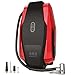 Helteko Portable Air Compressor Pump 150PSI 12V - Digital Tire Inflator - Auto Tire Pump with Emergency Led Lighting and Long Cable for Car - Bicycle - Motorcycle - Basketball and other