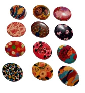 PE - PACK OF 6 PREMIUM QUALITY round shape SAREE PIN/HIJAB/DUPTTA PIN AND BROOCH Brooch (Multicolor) - Random Model-image-44