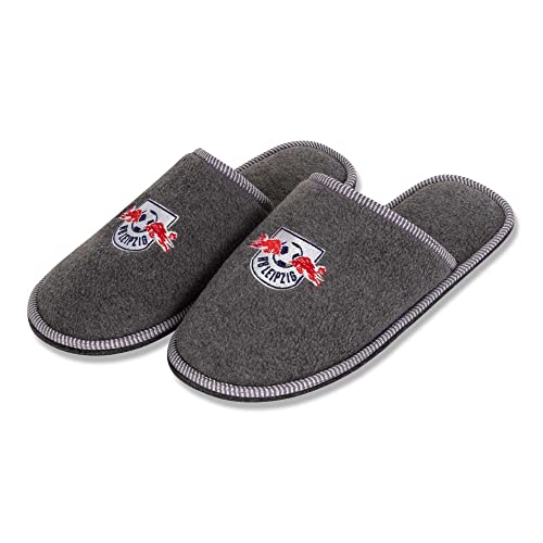 RB Leipzig Pantoffeln - Logo grau - Filzpantoffel RBL Hausschuhe...
