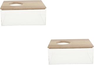 Abaodam 2 Peças Hamster Banheiro Transparente Túneis De Hamster Anão Gaiola Hamster Banho De Areia Cobaia Plástico Para Ir Recipientes Chinchila Acessório Gerbil Banheira Acrílico