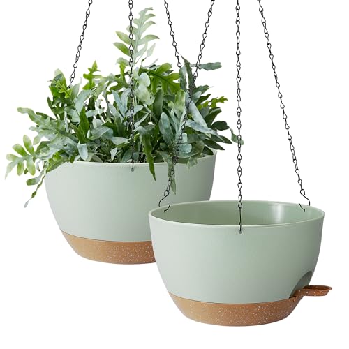 TYMENSH Hanging Plant Pots 12 inch Set of 2, Self