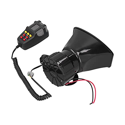 Sirena de coche Akozon de 12V y 100W con micrófono PA para camiones y barcos
