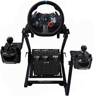 GT Omega Racing Wheel Stand for Logitech G920 G29 G923 Driving Force Gaming Steering Wheel, Pedals & Gear Shifter Mount V1, PS4, Xbox, Ferrari, PC - Foldable, Tilt-Adjustable to Ultimate Sim Racing Experience