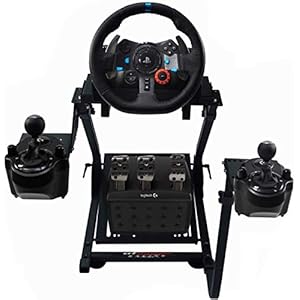 GT Omega Racing Wheel Stand for Logitech G920 G29 G923 Driving Force Gaming Steering Wheel, Pedals & Gear Shifter Mount…