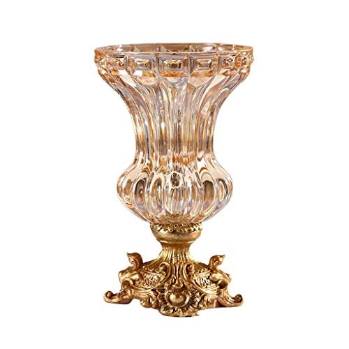 Vase de table en cristal européen pour arrangement fleurs séchées