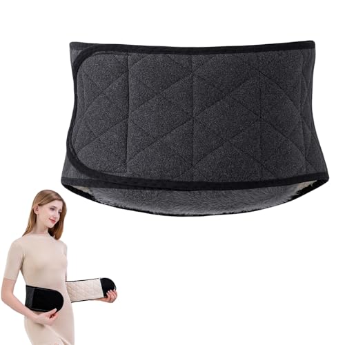 Nierengurt Nierenwärmer Herren Damen Taille Angora Nierenschutz Rückenwärmer Elastisch Winter für Bauchwärmer Gürtel Kaschmir Leibwärmer Dicken Unterstützung Heating Wärmegürtel mit Plüschfutter