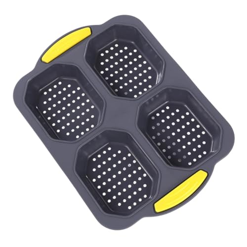 Alipis Non-Stick Silicone Bread Pan for Hamburger Buns High Temperature Baking for Muffin Cakes Cavity Silicone Baking Tray for Versatile Pastries