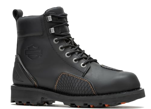 Harley-Davidson Men's Shrader 6-Inch Black Waterproof Motorcycle Boots, D96311