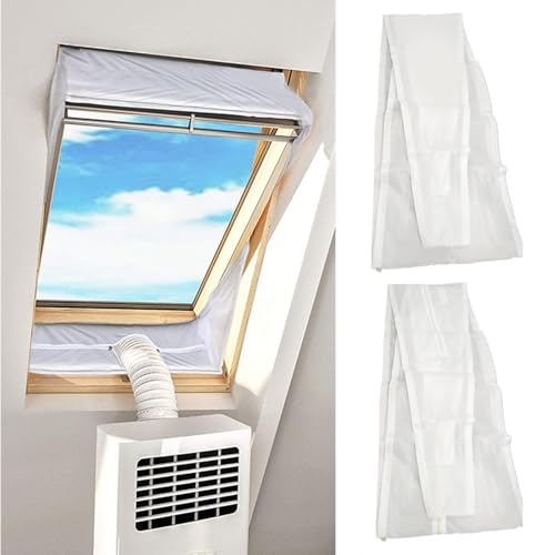 Dachfenster Klimaanlage Abdichtung, Fensterabdichtung für Mobile Klimageräte Set, Tragbare Wechselstrom Fensterdichtungen mit Wasserdichtes...