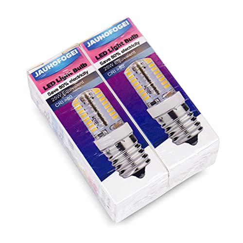 Jauhofogei E17 Intermediate Base Led Bulb, 120V Ac, Daylight White 6000K, 3 Watt, 25W Microwave Oven Replacement Bulbs, Freezer, Appliance(E17) Light Bulb, 2-Pack #TOP5