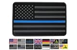 3.15x1.97 inch American Flag Patch Black and Gray USA Police Patches PVC Rubber Patch Police Patch 3D Pride Moral Patch Clothes Patch Backside Tactical Patches Patch for Military Uniform, Tactical bag
