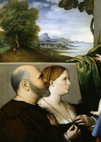 Toile Dame et enfant avec deux donateurs pour décoration salon