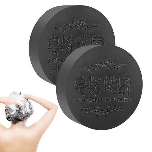 Black & Thick Hair Fallopia Multiflora Shampoo Bar, He Shou Wu Shampoo Jabón, He Shou Wu Extract Champú, limpia profundamente el cabello y el cuero