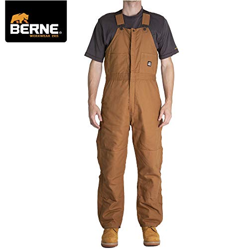 Berne Men's Heritage Insulated Duck Bib Overall, Medium Regular, Black #TOP2