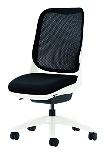 ライオン事務器 オフィスチェア アームレス ライド ブラック 79805