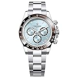 Pagani Design Men's Quartz Multifunction Chronograph Watches - Japan VK63 Quartz Movement, Stainless Steel Case, Ceramic Bezel, 100 Metres Water Resistant - Business & Sports Watches