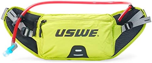 USWE Zulo Hydration Hip Pack - with Organizer and Side Pockets, Bounce Free Hip Belt (2L, Yellow)
