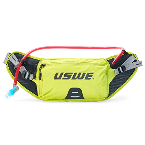 USWE Zulo Hydration Hip Pack - with Organizer and Side Pockets, Bounce Free Hip Belt (2L, Yellow) by USWE - Used condition - US$69.26