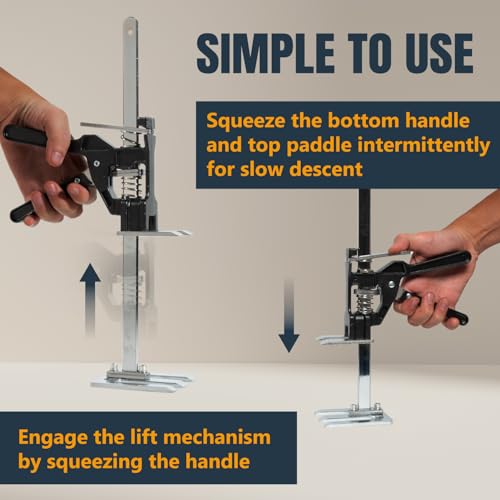 POWERTEC 71912 Labor Saving Arm Jack 2 Pack - 220 lbs Heavy Duty Furniture Lifters, 10" Adjustable Height, for Cabinets, Doors, Appliances, Installation & Home Improvement by POWERTEC - Used condition - Image 4